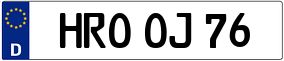 Trailer License Plate